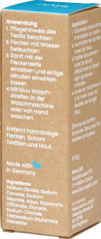 Bluu Fleckenseife, parfümfrei, 70 g