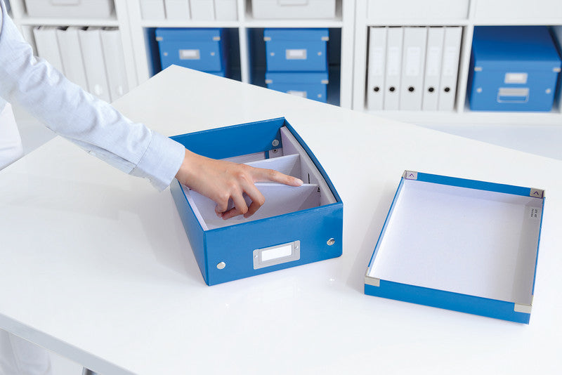 Leitz Click&Store WOW Aufbewahrungsbox B 220 × H 100 × T 285 mm – mit Deckel, Blau, PP