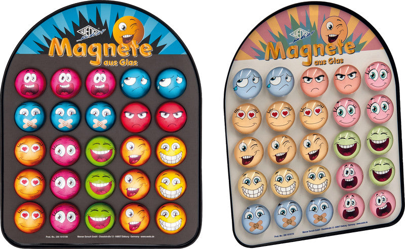 Wedo Magnet - Glas, sortiert, Ø 35 mm