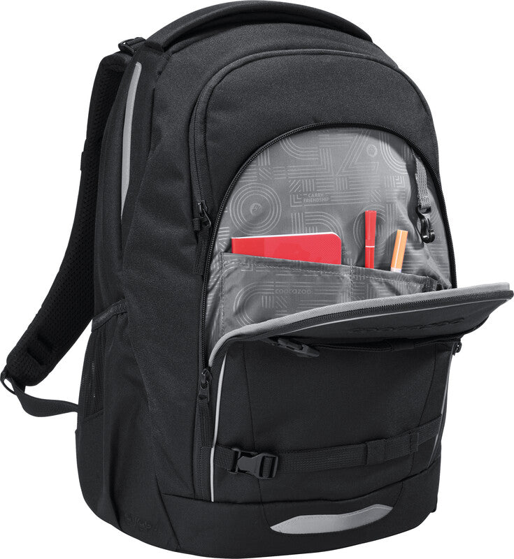 Coocazoo Rucksack Every – Midnight Black – aus 100 % recycelten PET-Flaschen