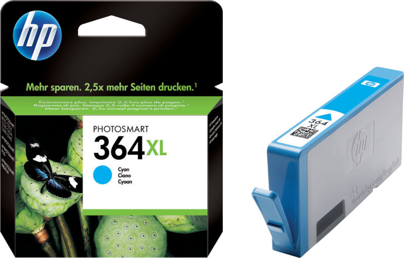 HP Tintenpatrone 364XL, cyan, XL, 750 Seiten – für DeskJet, ENVY, Photosmart und andere