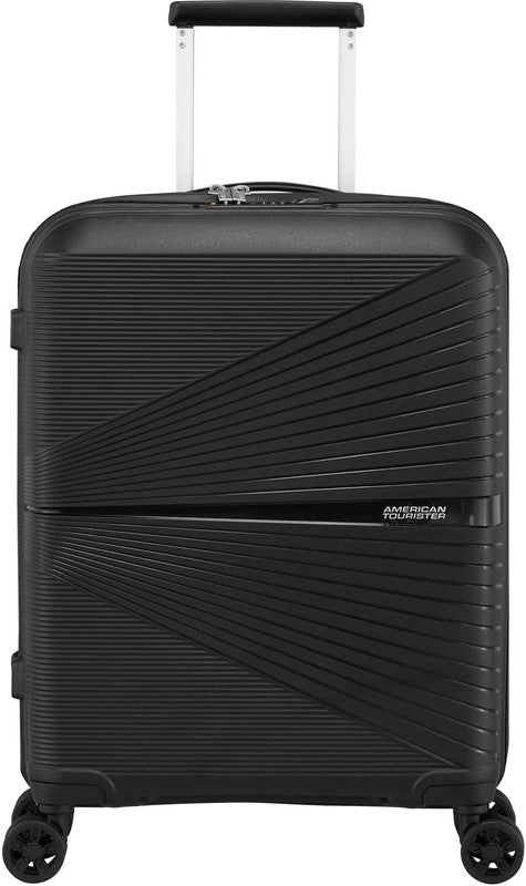 American Tourister Handgepäck-Trolley – Hartschale, 4 Doppelrollen, mit TSA, Onyx Schwarz, 40 × 50 × 20 cm