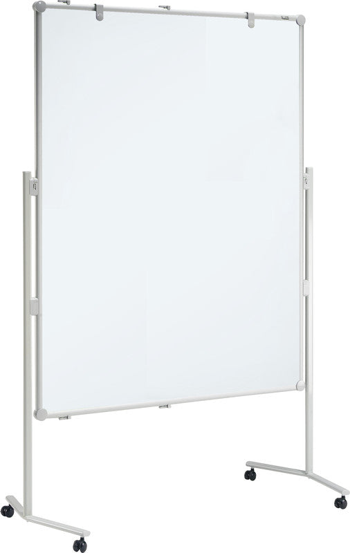 MAUL Pinnwand – Filz, magnetisch, Alurahmen – 120 × 150 cm, weiss/blau