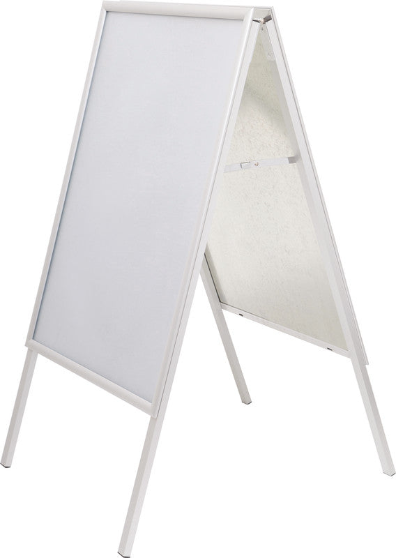 MAUL Plakatständer – für A1 hoch, silber, Metall/Kunststoff, 624×756×1115 mm