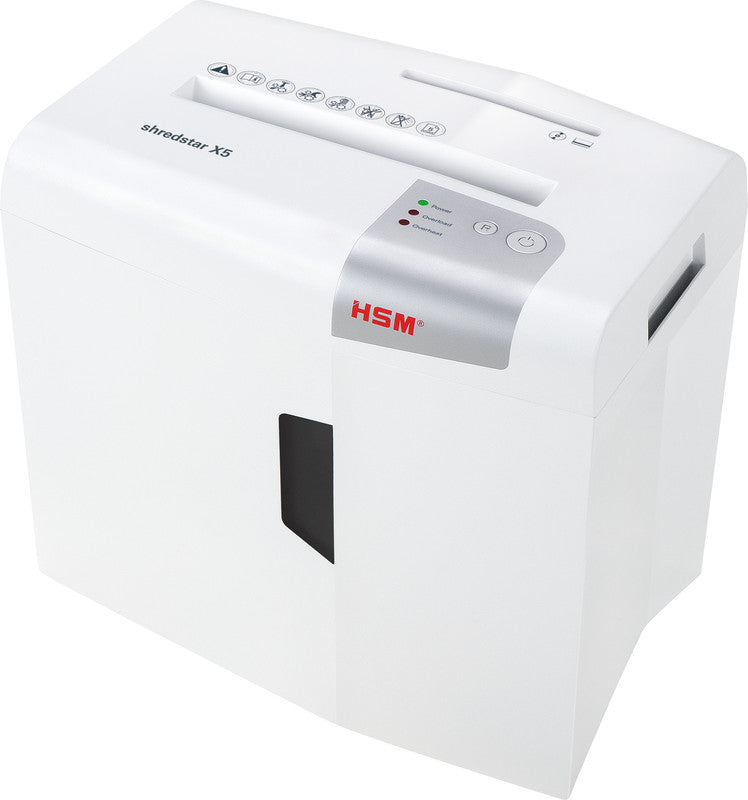 HSM shredstar X5 – Aktenvernichter, DIN P-4, Partikelschnitt 4,5 × 30 mm, 5 Blatt, 18 l, A4