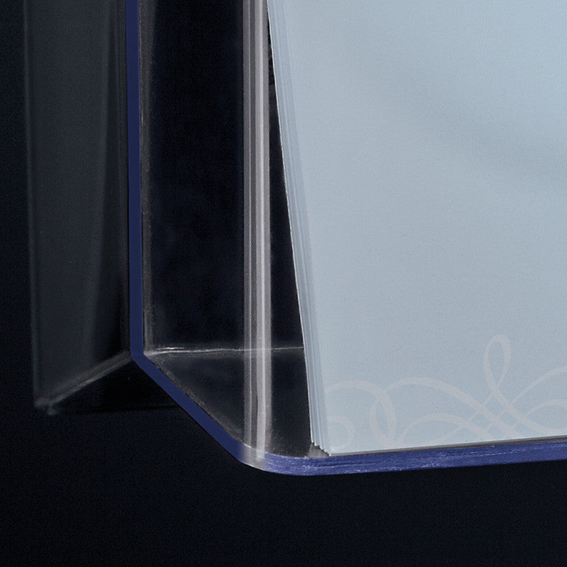 Sigel Wandprospekthalter – für A4 quer – 1 Fach, Acrylglas, transparent, 330 × 172 × 55 mm