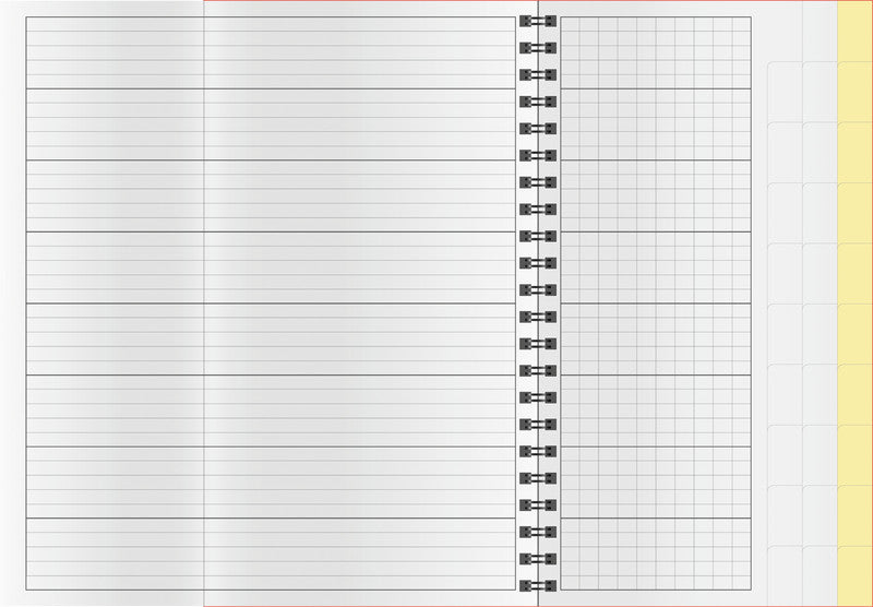 Verlag für unterrichtsm. Schulnotenbuch, 105 × 190 mm, Spiralbindung, Karton, 30 Seiten, 100 g/m² – rot