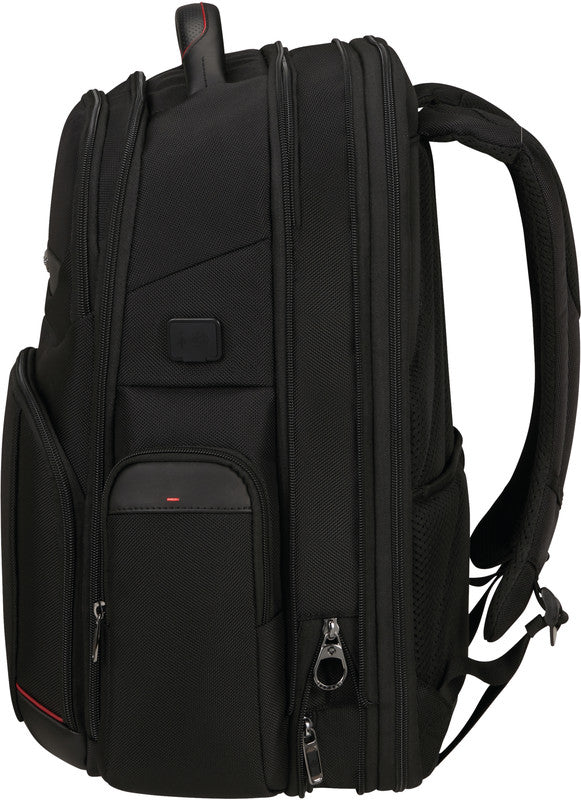 Samsonite Pro-DLX 6 3V Notebook-Rucksack – für Notebooks bis 17,3", RFID-Fach, USB-Anschluss, Nylon, schwarz
