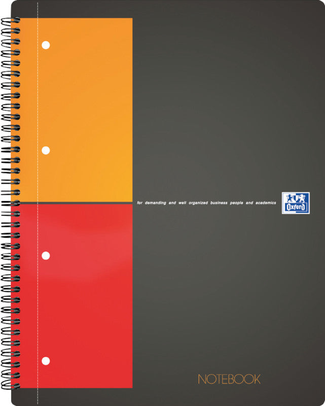 Oxford Collegeblock, Karton, 80 Blatt, 4-fach gelocht, perforiert, 80 g/m² – Grau, für SCRIBZEE App