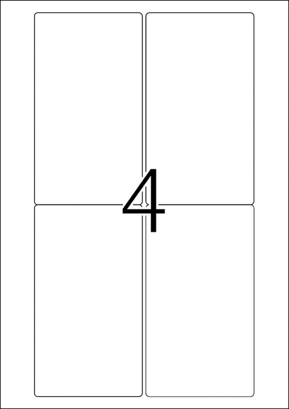 HERMA Drucketiketten, 99 mm × 139 mm, weiss, Papier, permanent, 25 Blätter (100 Etiketten)