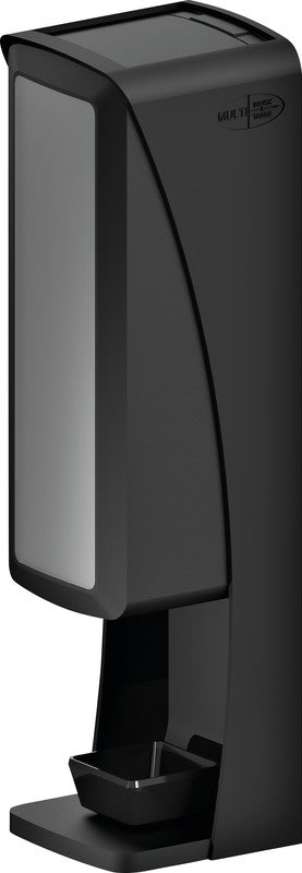 Q-connect Hygiene-Chassis – Spender für Seife und Desinfektionsmittel, Schwarz, B 106 × H 394 × T 106 mm