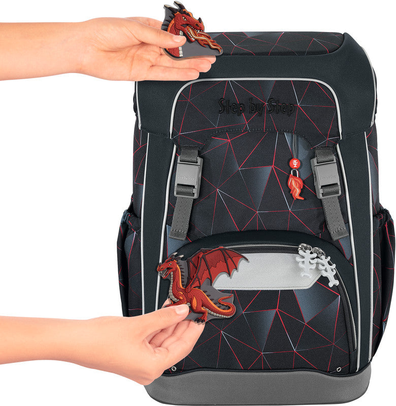 Step by Step Schulrucksack-Set Giant – 5-teilig – Dragon Drako – B 28,0 cm×H 44,0 cm×T 21,0 cm
