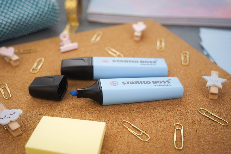 STABILO BOSS Original Textmarker Himmelblau – Keilspitze, 2–5 mm
