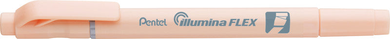 Pentel Illumina Flex Textmarker – Pastellorange, Keil/Fein 1,5–3,5/1,0 mm, nachfüllbar
