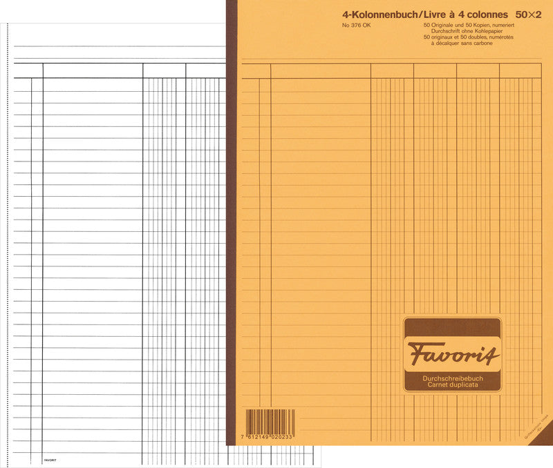 Favorit Formularblock – mehrsprachig, 50 Blatt, A4