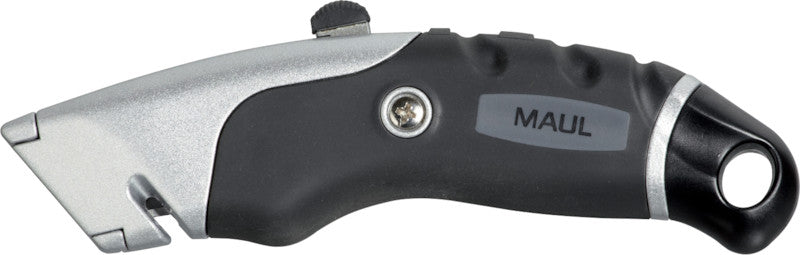 MAUL Sicherheitscutter Expert – 19 mm, für Linkshänder, schwarz, inkl. 5 Klingen