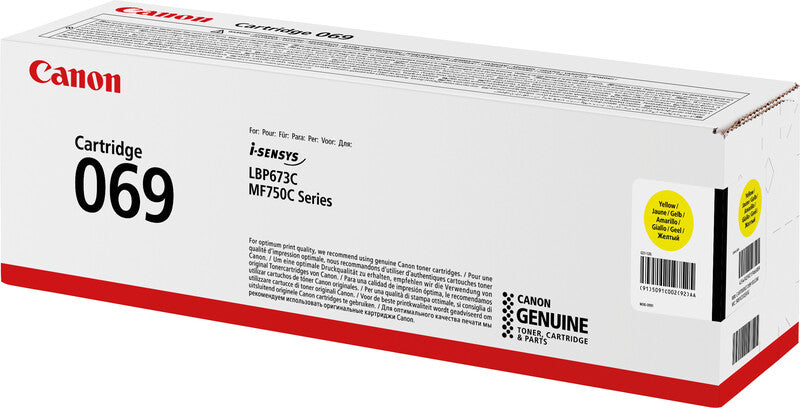 Canon 069 (5091C002) Gelber Toner – Original – 1'900 Seiten – für Canon i-SENSYS LBP673Cdw