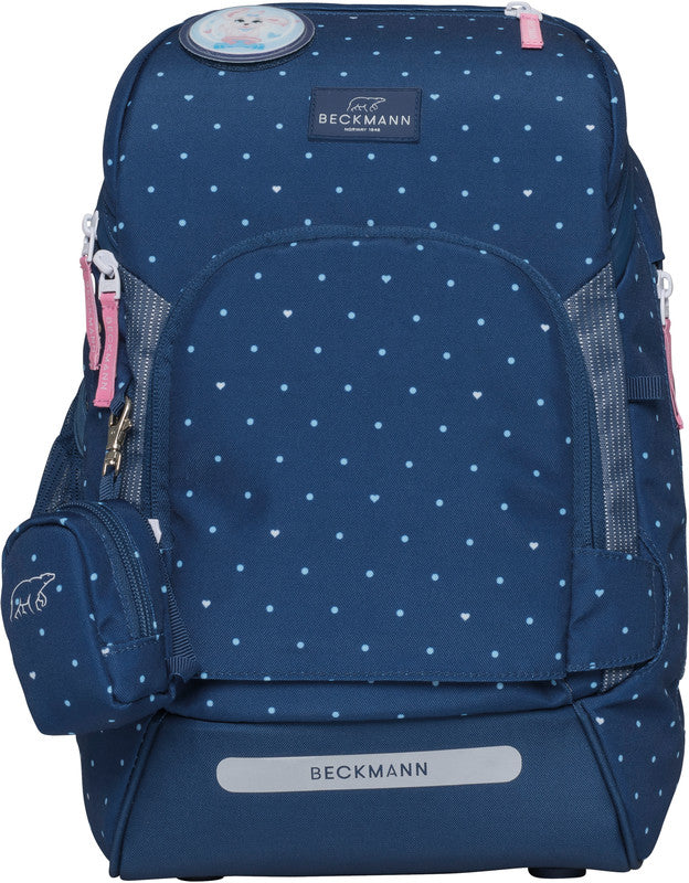Beckmann Schulrucksack Active Air Flx – 6-teilig – Pet Friends Blau – 26×39×22 cm – recycelte Materialien