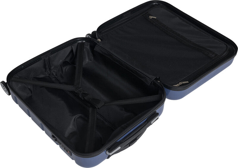 Beckmann Trolley Infinity – Hartschale PC/ABS, 4 Doppelrollen, mit TSA, Blau, 39 × 55 × 21 cm