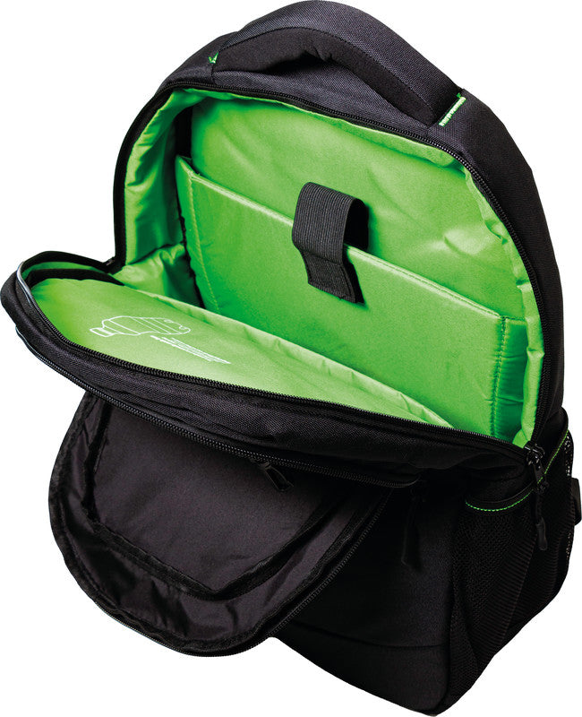 Q-Connect Notebook-Rucksack – für Notebooks bis 15,6", Aufsteckfunktion, recyceltes PET (rPET), schwarz