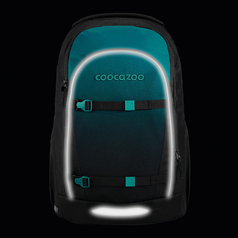 Coocazoo Rucksack Every – Teal Shadows – aus 100% recycelten PET-Flaschen