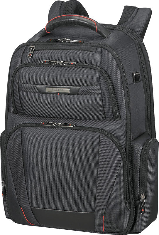 Samsonite Pro-DLX 5 3V Notebook-Rucksack – 29/34 l, RFID-Fach, Aufsteckfunktion, Nylon, Schwarz