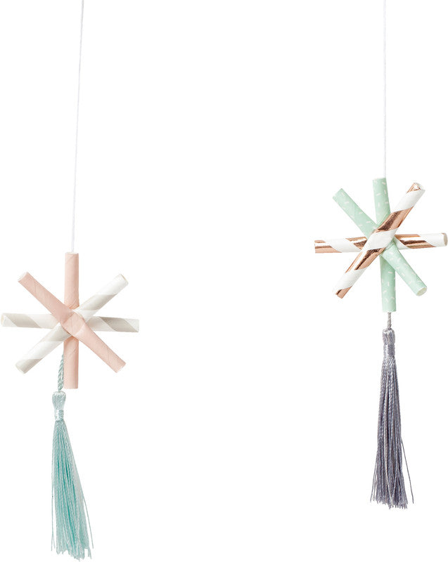 Folia Papierstrohhalme – zum Basteln, L 20 cm, Ø 6 mm, mehrfarbig, 25 Stück