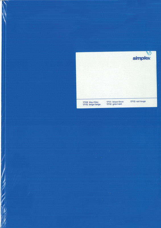 Simplex Geschäftsbuch, A4, kariert, 4 mm, Fadenheftung, Karton, 40 Seiten – blau