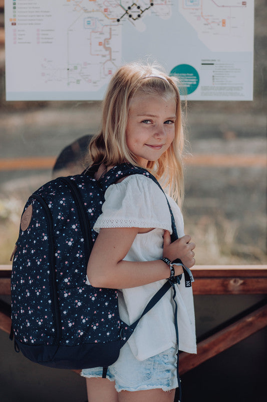 Beckmann Urban Midi Rucksack – Floral – Recycelte Materialien