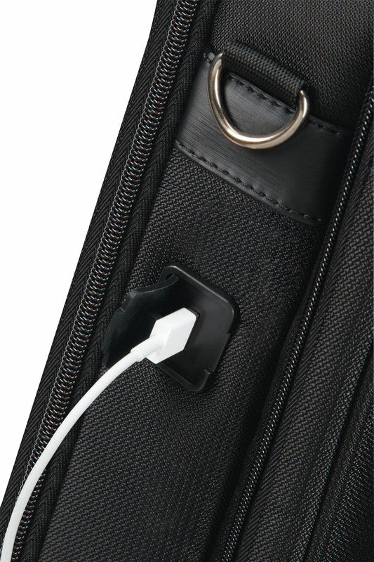Samsonite Vectura Evo Notebook-Tasche – für Notebooks bis 17,3", 20,5 l, USB-Port, Aufsteckfunktion, Polyester