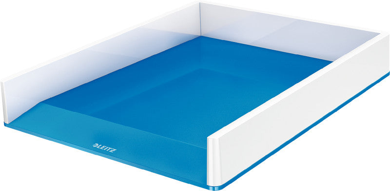 Leitz WOW – Briefkorb für A4, Polystyrol (PS), Blau, Metallisch, 267 × 49 × 336 mm