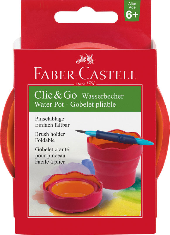 Faber-Castell Wasserbecher – Rot – 98 × 130 × 38 mm