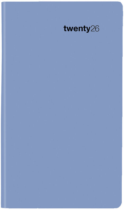 Biella Luzern Agenda – 1 Monat/2 Seiten, geheftet, 8,7 × 15,3 cm, 15 Monate Okt–Dez, 2026, Blau, FSC
