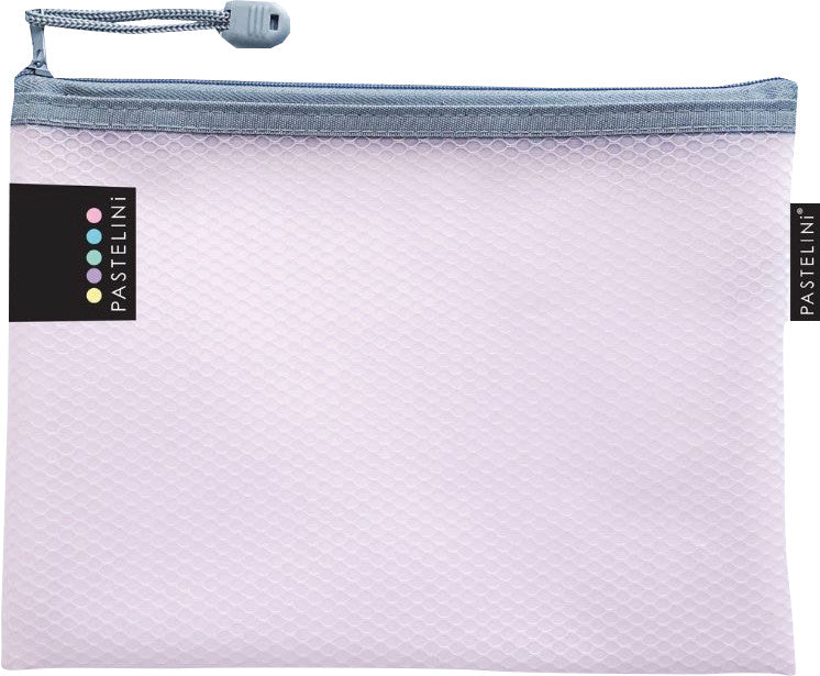 Pastelini Reissverschlusstasche – für A5-Dokumente – 230 × 170 mm, Kunststoff, Pink – 1 Stück