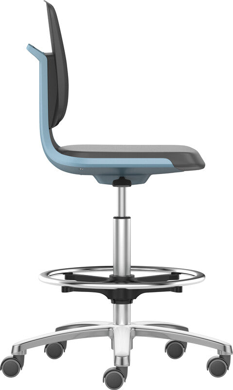 Bimos LIMBOS Labsit Bürostuhl – Kunstleder – Schwarz/Blau, 3D-Flexfunktion, 56–81 cm