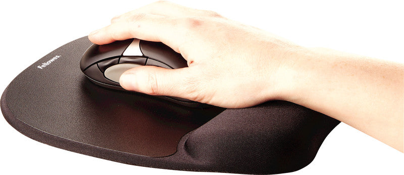 Fellowes Mausmatte mit Handgelenkauflage – Memory Foam – 235×201×25 mm – Schwarz