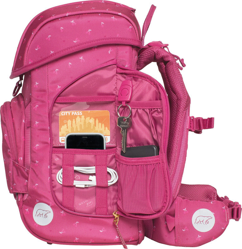 Beckmann Schulrucksack Plus Air – Cherry – aus recyceltem PET