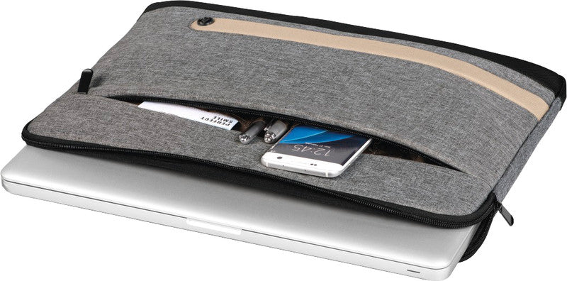 Hama Sleeve Terra Notebook-Tasche – für Notebooks bis 15,6", 6 l, wasserabweisend, Polyester, grau