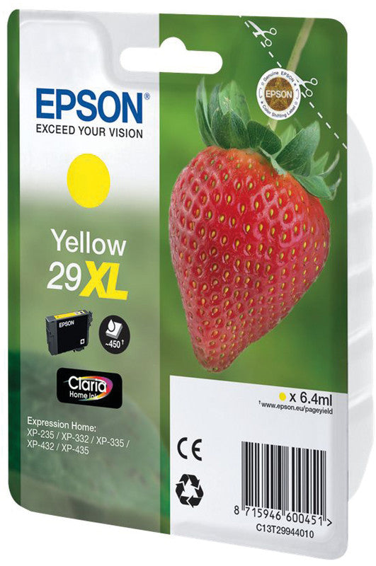 Epson Tintenpatrone 29XL, Gelb – für Inkjetdrucker/Multifunktionsgeräte