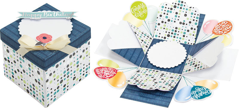 Folia Geschenkbox – Party – Bastelset – zum Basteln – 75 × 75 × 75 mm