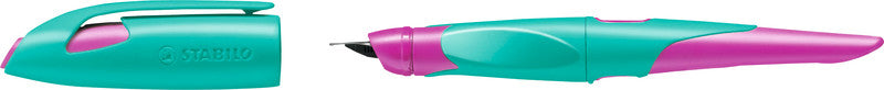 STABILO EASYbirdy – Federspitze M – für Rechtshänder – türkis/neonpink, blau – Patronen