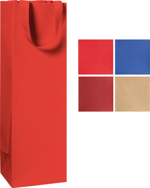 Stewo Geschenkbox – Braun Kraft – Strukturprägung, FSC-zertifiziert – für Flaschen – 110 × 360 × 105 mm