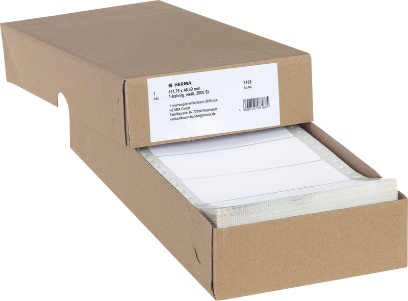 HERMA Etiketten, 112 mm × 48 mm, weiss, Papier, permanent, 2000 Etiketten