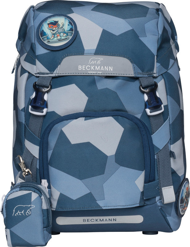 Beckmann Schulrucksack – 6-teilig – Tiger Race – mit Leuchteffekt