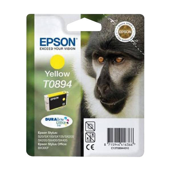 Epson Tintenpatrone T0894, Gelb, 225 Seiten – für Epson-Drucker
