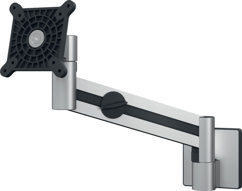 Durable Monitorhalterung, 1 Monitor, Wandmontage, bis 27", 8 kg, höhenverstellbar, neigbar, silber