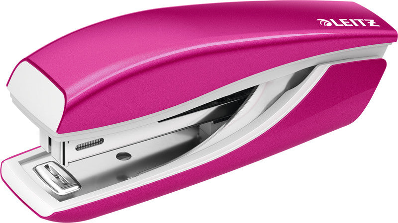 Leitz NeXXt 5528 – Hefter, 10 Blatt, für Nr. 10, Klammernentferner, Tackerfunktion, Einlegetiefe 35 mm, pink