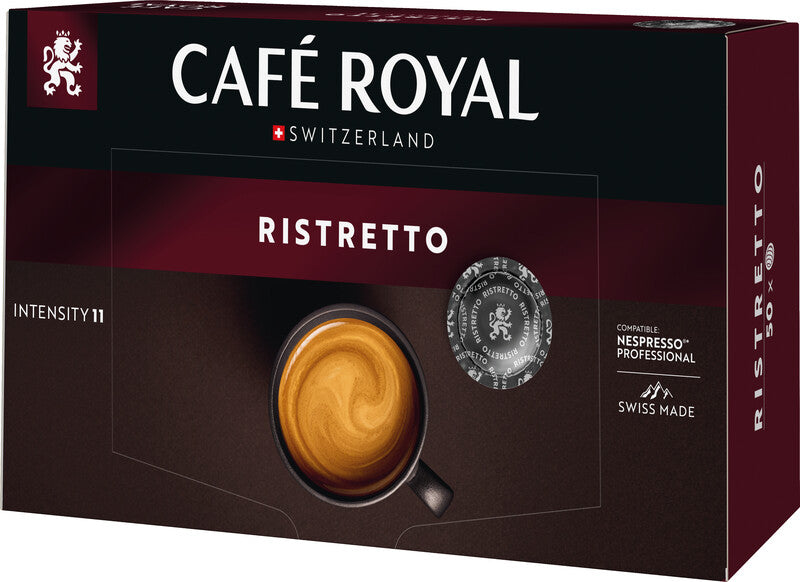 Café Royal Kaffeepads Ristretto – für Nespresso Professional – Intensität 11 – 50 Pads