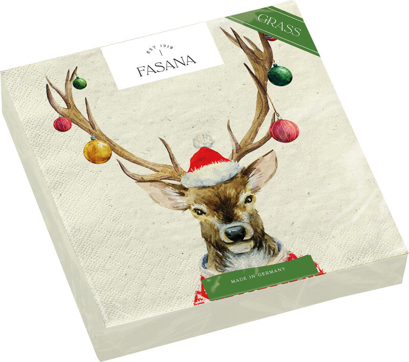 Fasana Servietten Ready for Christmas – 24 × 24 cm – 2-lagig, Tissue – 20 Stk., FSC
