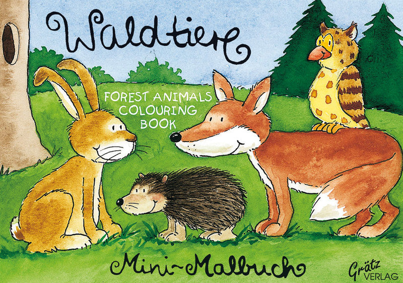 Grätz verlag Mini-Malbuch, Karton, 7,4 × 10,5 cm, Mehrfarbig